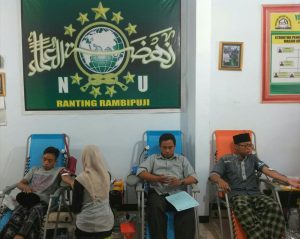 Ranting NU Rambipuji Gelar Aksi Donor Darah