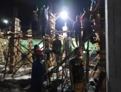 Banser Sumberbaru Gotong Royong Pengecoran Mushollah Ponpes Miftahul Ulum